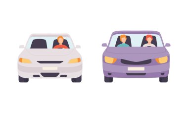 Sürücü Aracı Sürücü Koltuğu Motorlu Araç Vektörü Ayarlandı