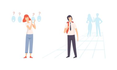 Ergenlik Sorunları Yaşayan Erkek ve Kız Duygusal Maske Giyme ve Karşılıksız Aşk Vektörü Takma Sorunları