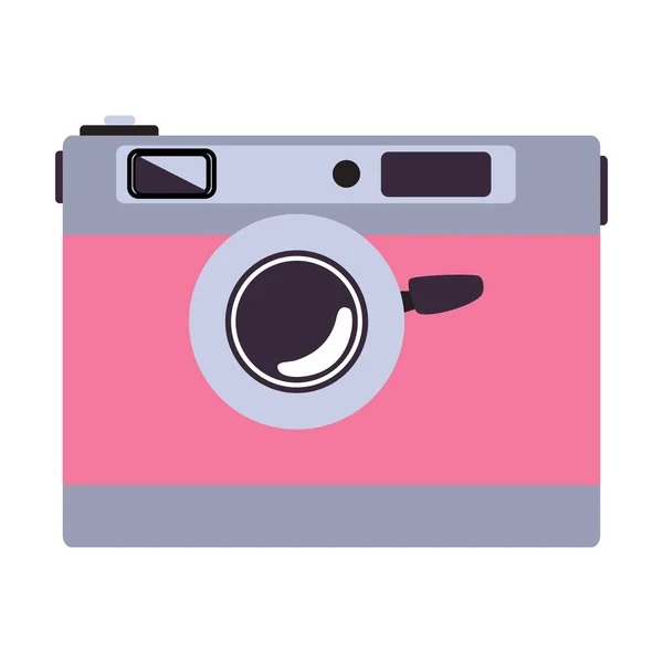 Różowy aparat fotograficzny jako kolorowe zabawki dla dzieci wektor ilustracji — Wektor stockowy