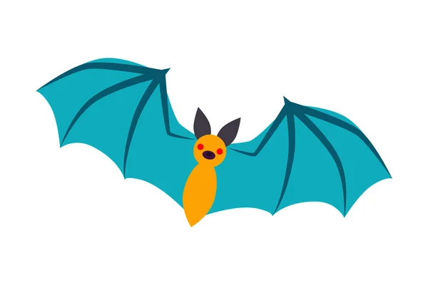 Ιπτάμενη νυχτερίδα ως αυστραλιανό ζώο με την εξάπλωση των πτερύγων Διάνυσμα εικονογράφηση — Διανυσματικό Αρχείο