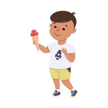 Küçük Çocuk, Elle Dondurma Paylaşıp Birilerini Destekliyor ve Teselli Ediyor