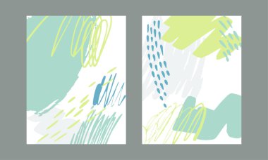 Fırça Darbesi ve Noktalı Kart Yazı Tasarım Vektörü Ayarları