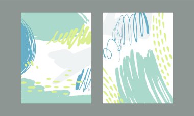 Fırça Darbesi ve Noktalı Kart Yazı Tasarım Vektörü Ayarları