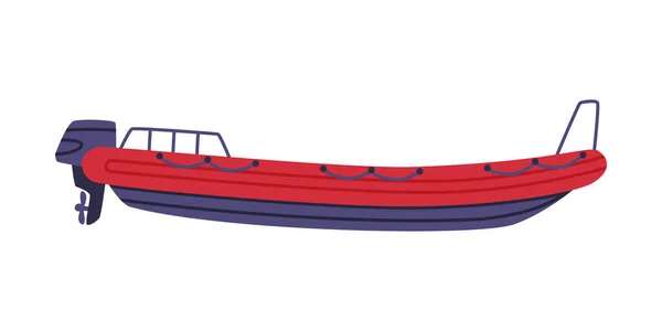 Båt som sjöräddningsutrustning och nödfordon för brådskande räddning av liv vektor Illustration — Stock vektor