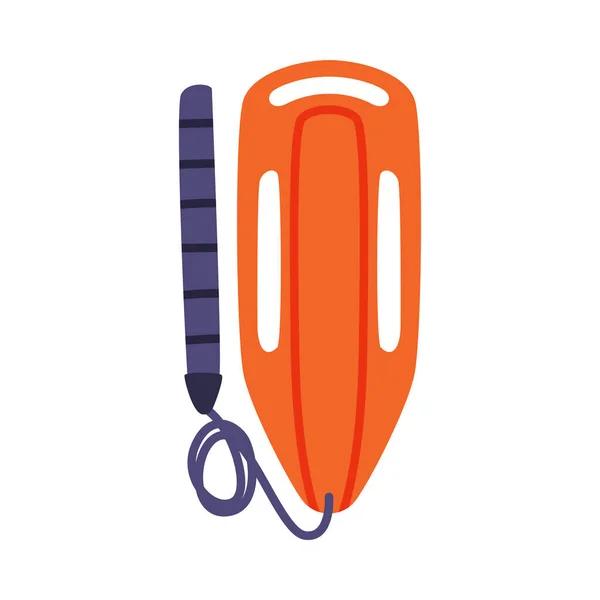 Orange Surface Marker Boje oder Rettungsschwimmer als persönliches Flotationsgerät zur Ertrinkungsvermeidung Vektor Illustration — Stockvektor