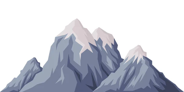 Förhöjd Mountain Peak och Summit med Bedrock Närbild Vektor Illustration — Stock vektor