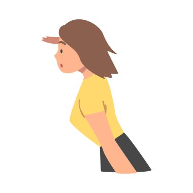 Elleri Alnında Vektör Resimleriyle Geleceğin Kadın Karakterini İncelemek