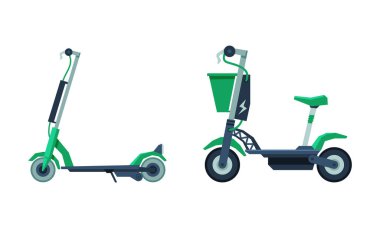 Eco City Taşımacılık ve Şehir Aracı Vektörü Olarak Elektrikli Scooter