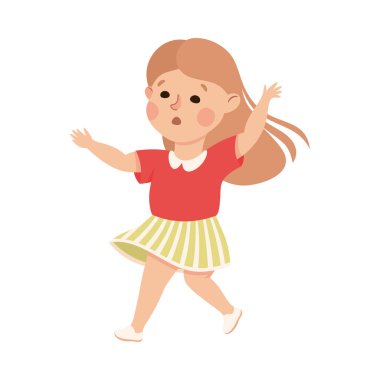 Küçük Kız, Vektör Resmini Destekliyor ve Teselli Ediyor