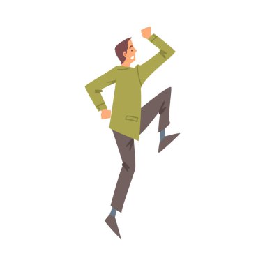 Man Karakterinin Liderliği Devam Ediyor Hedef Vektör İllüstrasyonu