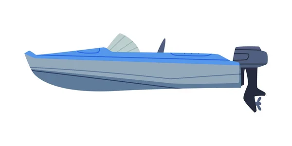 Motorbåt eller motorbåt som Vattenskoter eller Simning Vatten Fartyg Vektor Illustration — Stock vektor