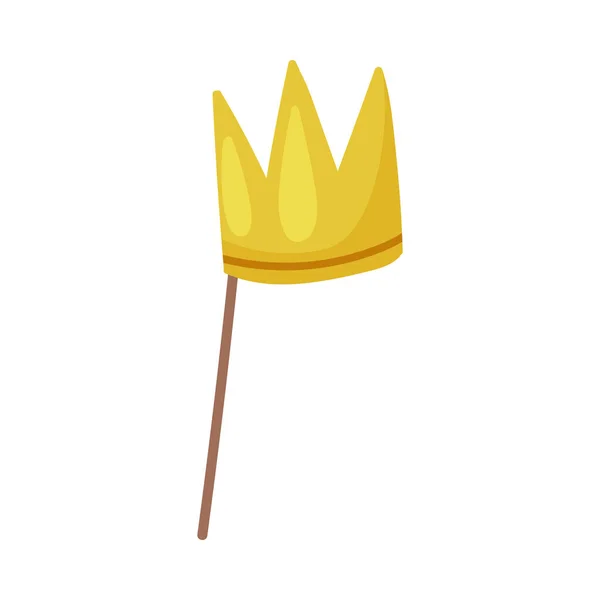 Мбаппе или Штирлиц с желтой короной в качестве реквизита вечеринки — стоковый вектор