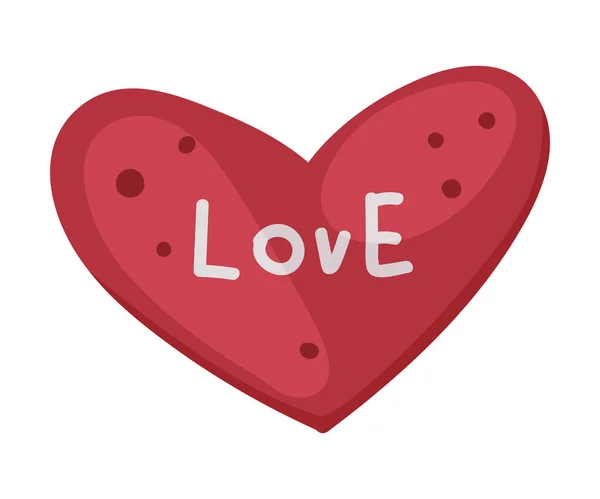 Love Red Heart as Party Birthday Photo Booth Prop Vector Illustration — стоковий вектор