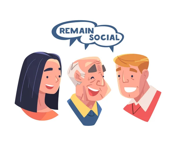 Yaşlıların Sosyal Vektör İllüstrasyonundan Kalanlarla Konuşmasıyla Alzheimer Önleme — Stok Vektör
