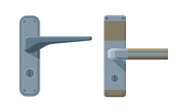 Portal Vektörünü Açmak ve Kapatmak için Metal Kapı Kolu veya Kapı Kolu