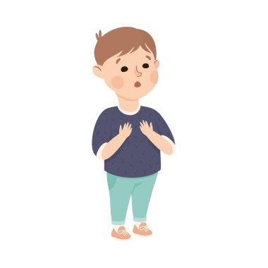 Alaycı ve Sneer Vektör İllüstrasyonundan Acı Çeken Zorba Çocuk