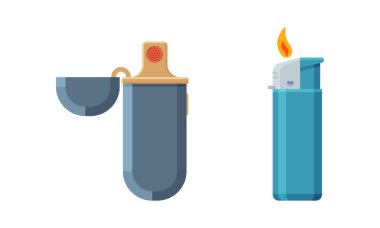 Ateşleme Cihazı Oluşturma Alevi Olarak Hafifletici Olarak Çakmak veya Gaz Soba Vektörü Ayarları