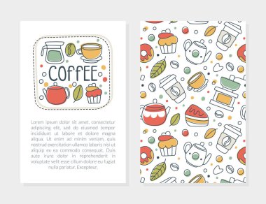 Çay ve Kafe Reklam Paneli Vektör Şablonu