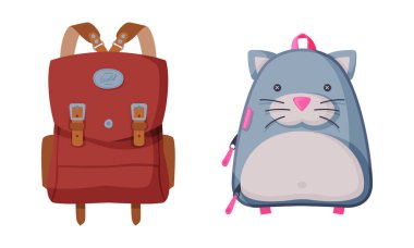 Omzunda İki Kayışlı Moda Sırt Çantası veya Sırt Çantası