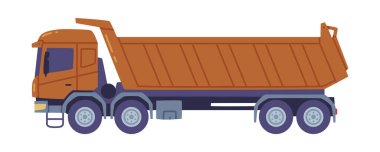 Nakliye Teslimatı Lojistik Servis Vektörü İllüstrasyonu Olarak Çöp Kamyonu