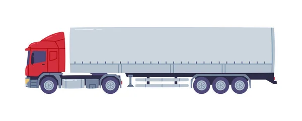 Vrachtwagen als goederenlogistiek Service Vector Illustratie — Stockvector