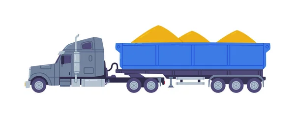 Caminhão de carga como ilustração de vetor de serviço de logística de entrega de carga — Vetor de Stock