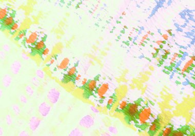 Süslü Soyut Sıçrama. Soyut Kirli Sanat. Islak Sanat Yazıcısı. Aquarelle dokusu. Çok renkli kravat boyası Batik. Suluboya Baskı. Dişlerimi fırçaladım. Modern Işık Fırçalı Sancak. Kravat boyası. Beyaz