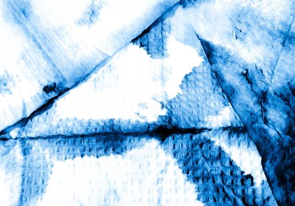 白色肮脏的艺术背景 肮脏的艺术绘画 水彩印刷 湿法艺术印刷品 蓝色领带染料印花 Aquarelle纹理 刷了涂鸦 白色水花旗 领带Dye Batik — 图库照片