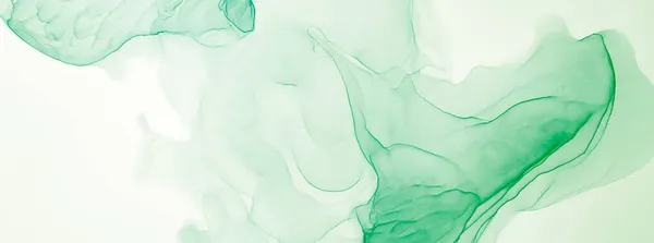 Fundo Abstrato Verde Profundo Arte Contemporânea Impressão Aquarela Splash Banner Imagem De Stock