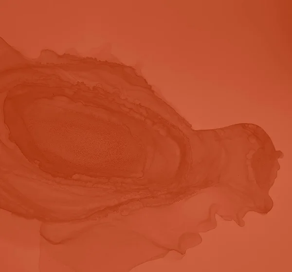 Rood Abstracte Ontwerp Hedendaagse Kunst Aquareldruk Natte Kunstdruk Crème Alcohol — Stockfoto