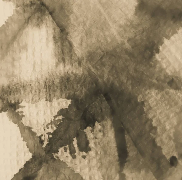 Hnědá Špinavá Malba Umělecké Špinavé Umění Mokrý Výtisk Akvarelová Textura — Stock fotografie