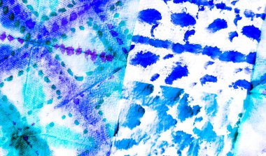 Mavi Kirli Sanat Arkaplanı. Sanatsal Kirli Sanat. Aquarelle dokusu. Suluboya Baskı. Beyaz kravat boyalı batik. Banner 'ı fırçaladım. Kravat boyası. Parlak Islak Sanat Yazıcısı. Banner 'a su sıçrat. Mor 