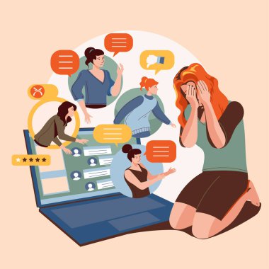 Depresyondaki Yalnız Genç Kadın Medya Zorbalığının Bir Kurbanı