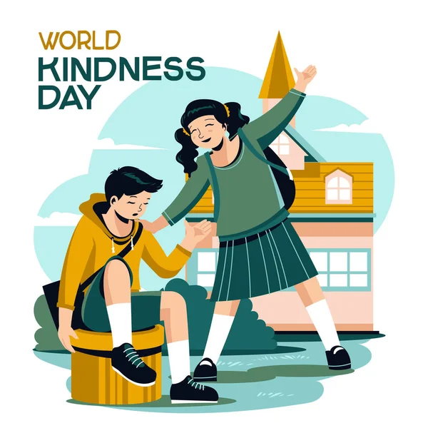 World Kindness Day Concept Hand Drawn Illustration Vector Graphics