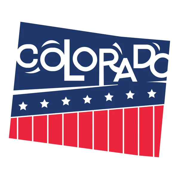 Stati Uniti America Mappa Stati Uniti Colorado State Con Carta — Vettoriale Stock