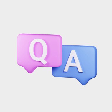 3D görüntüleme sorusu ve en küçük simge çizimi. Müşteri desteği kavramı.