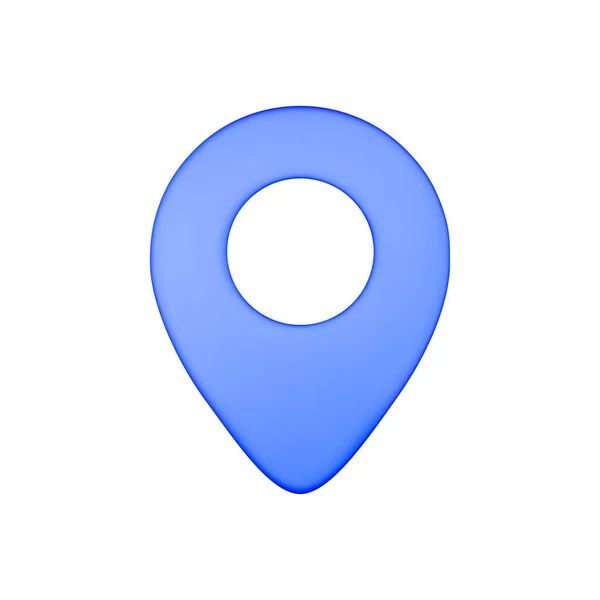 Render Blue Map Pointer Minimal Icon Isolated White Background Vector —  Vetores de Stock