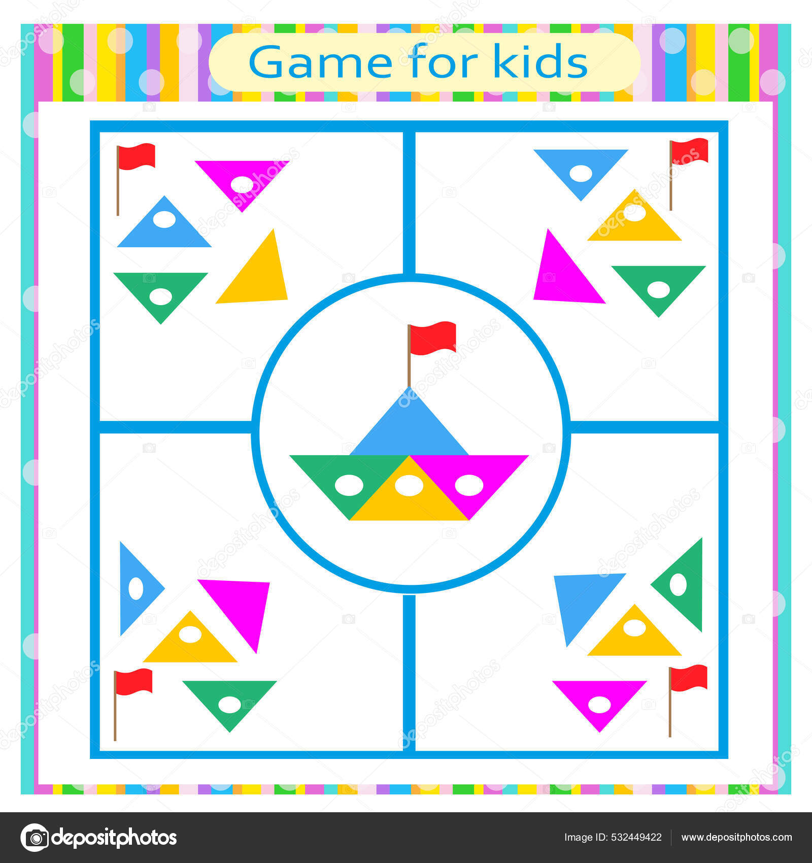 Educação Jogo Lógica Para Crianças Conecte Detalhes Formas Geométricas  Atividade Vetor de ©Faziljan 532449422, image size:1600x1700