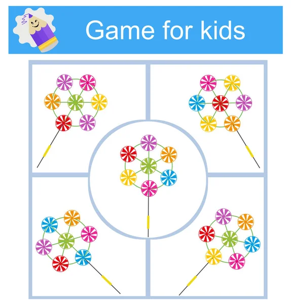 Logická Hra Pro Děti Spojte Detaily Geometrické Tvary Aktivita Předškolního — Stockový vektor