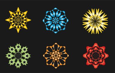  Çıkartmalar, etiketler, hediye paketleri ve daha fazlası için çiçek simgeleri kullanılabilir. 