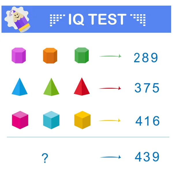 Quelles Figures Géométriques Remplacent Point Interrogation Intelligence Puzzle Question Logique — Image vectorielle