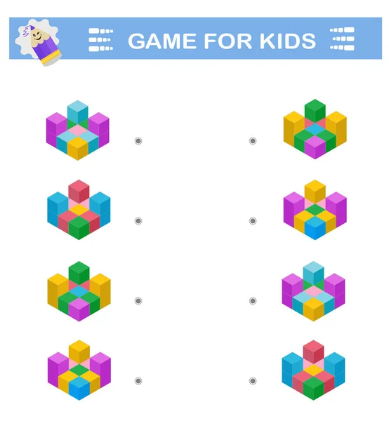 Jeu Logique Éducation Pour Les Enfants Tâches Attention Pour Enfants — Image vectorielle