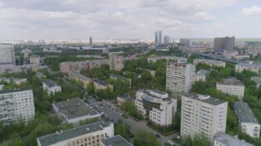 Rusya 'daki şehrin kuş bakışı görüntüsü