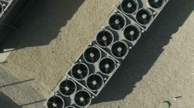 Endüstriyel havalandırmanın üst görüntüsü