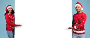 Güzel siyah erkek ve kadın xmas teklif ediyorlar