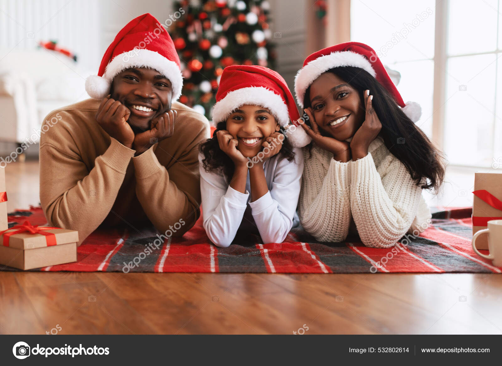 Red and black 2024 santa claus hats