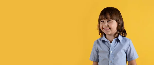 Special Offer Children Portrait Adorable Happy Little Boy Laughing Looking — Stock Fotó