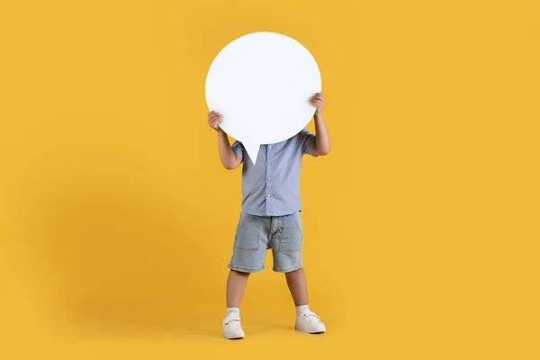 Kids Opinion Concept Studio Shot Unrecognizable Little Boy Covering Face — Photo