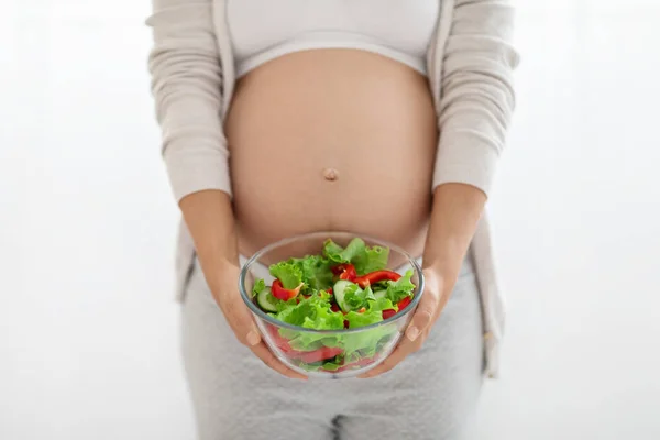 Питание Здоровое Питание Время Беременности Неузнаваемая Беременная Женщина Большим Животом — стоковое фото