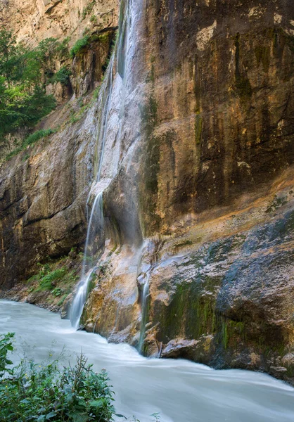Garganta Chegem Cachoeiras Verão Kabardino Balkaria — Fotografia de Stock